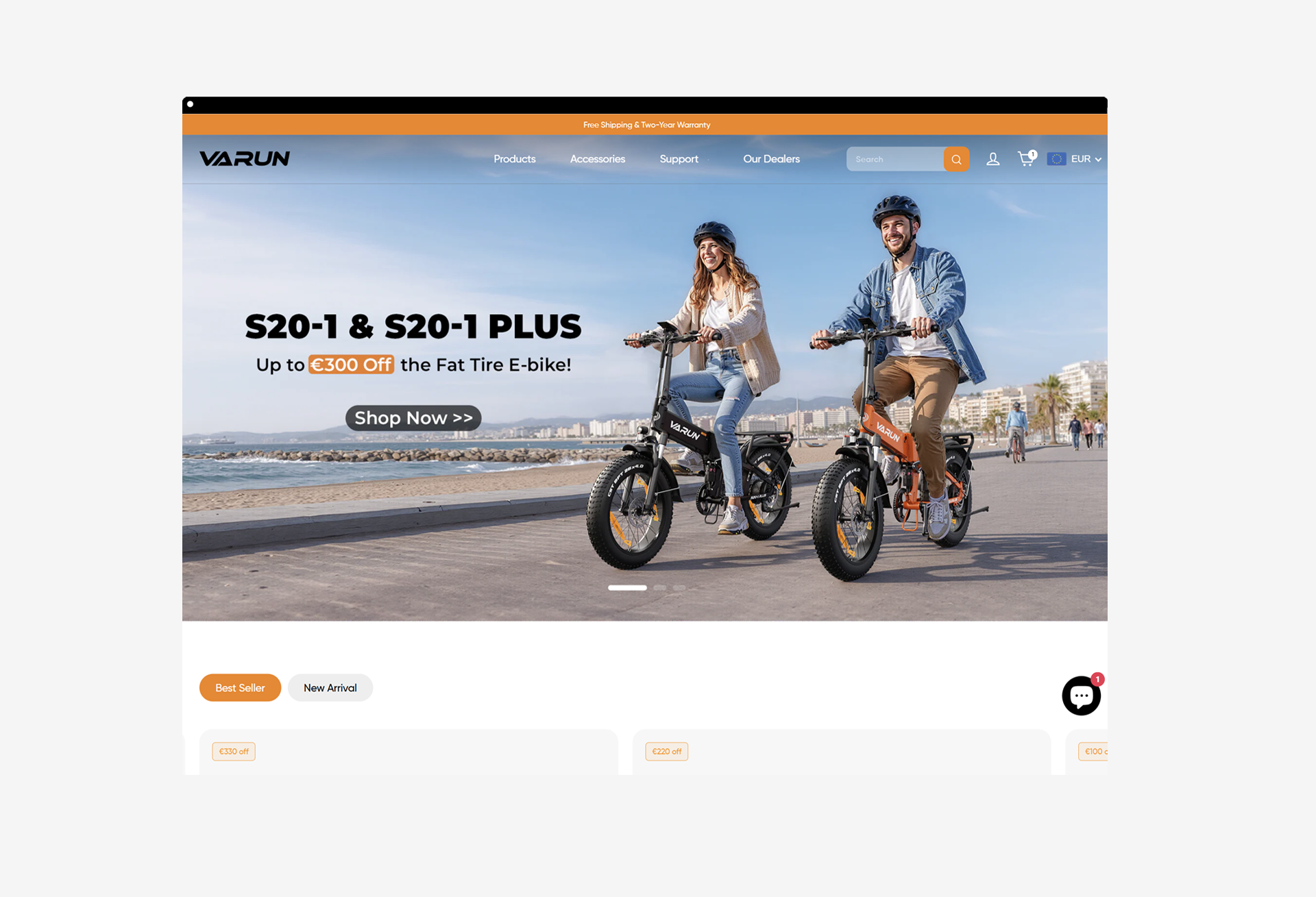 Varunebike desktop screenshot